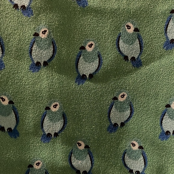 Loft Green Bird Print Dress - Picture 5 of 5